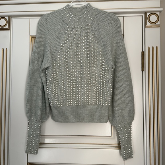 H&M Studio Alpaca Blend Sweater With Pearls Size XS - Picture 7 of 10
